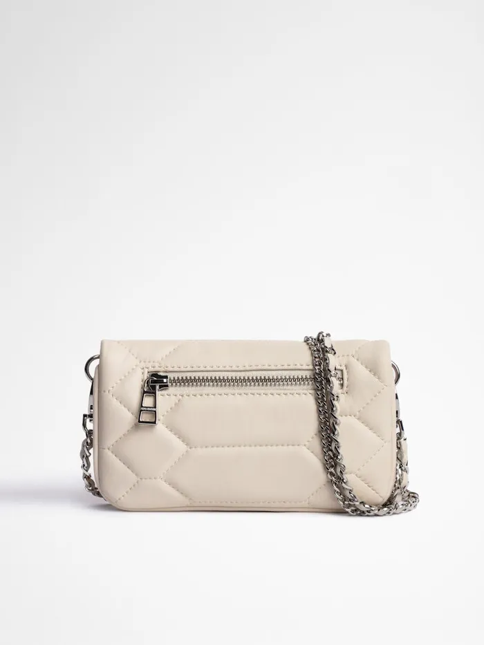 Women Zadig and Voltaire Clutches Rock Nano XL Mat Scale Bag Flash
