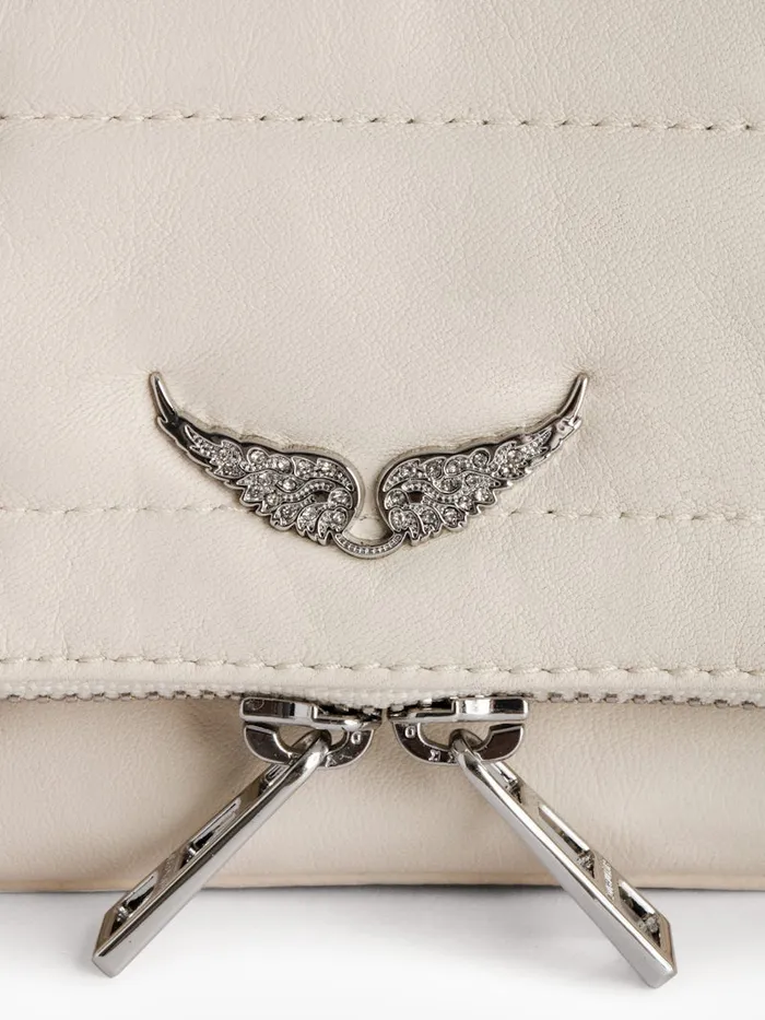 Women Zadig and Voltaire Clutches Rock Nano XL Mat Scale Bag Flash