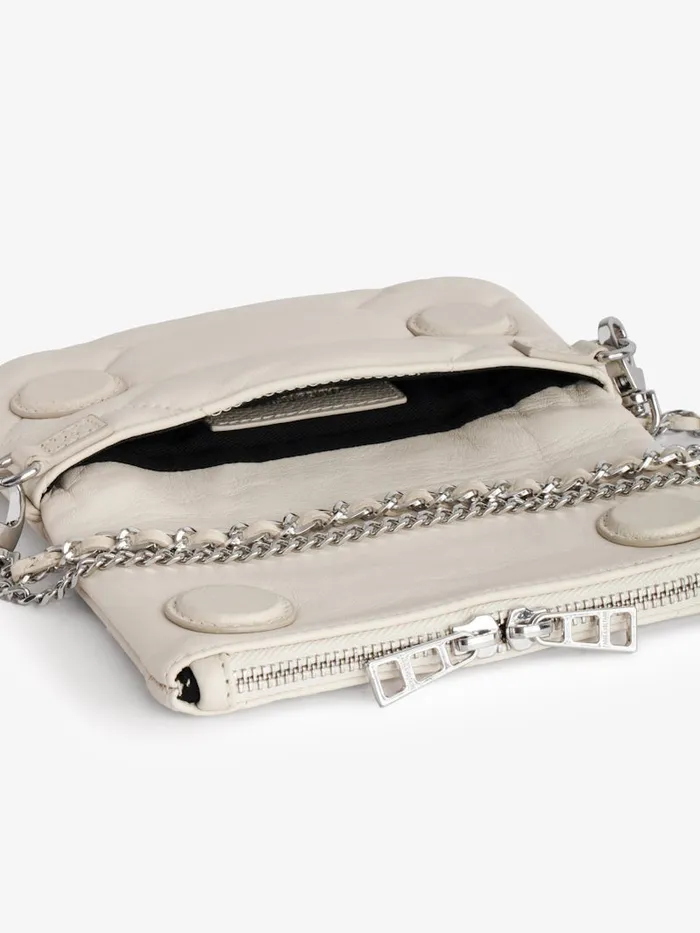 Women Zadig and Voltaire Clutches Rock Nano XL Mat Scale Bag Flash