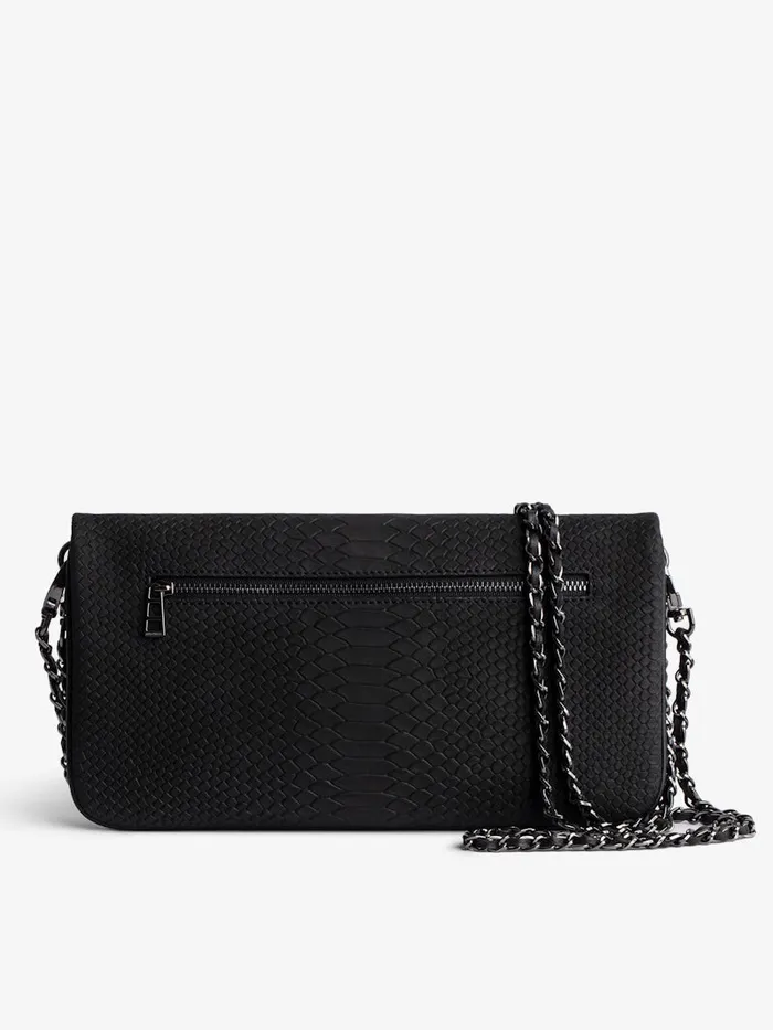 Women Zadig and Voltaire Clutches Rock Soft Savage Clutch Black