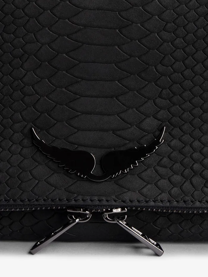 Women Zadig and Voltaire Clutches Rock Soft Savage Clutch Black