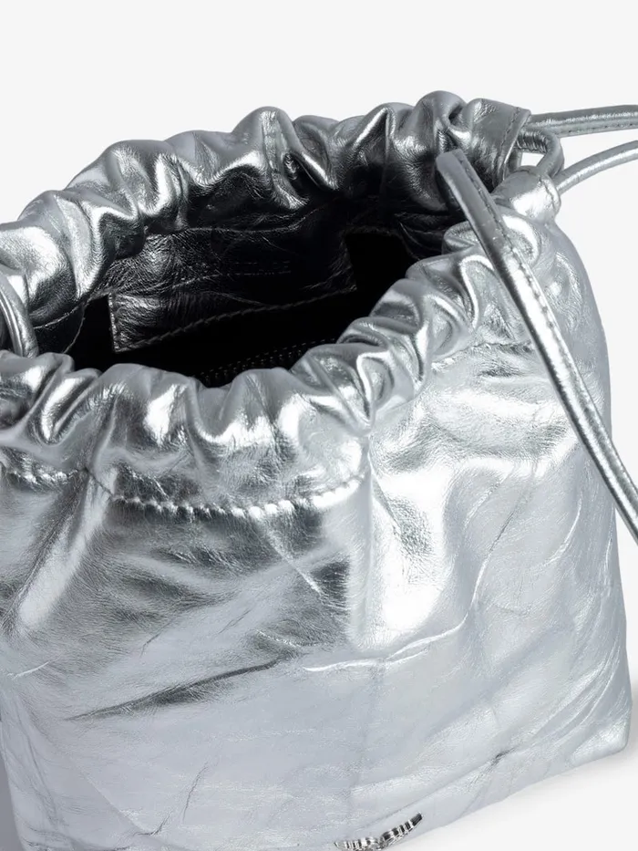 Women Zadig and Voltaire Clutches Rock To Go Metallic Bag Silver