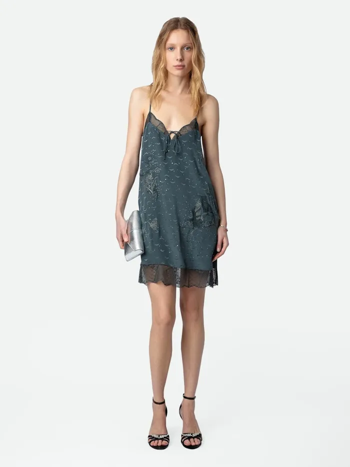 Women Zadig and Voltaire Dresses and Skirts Calissa Silk Jacquard Dress Nori