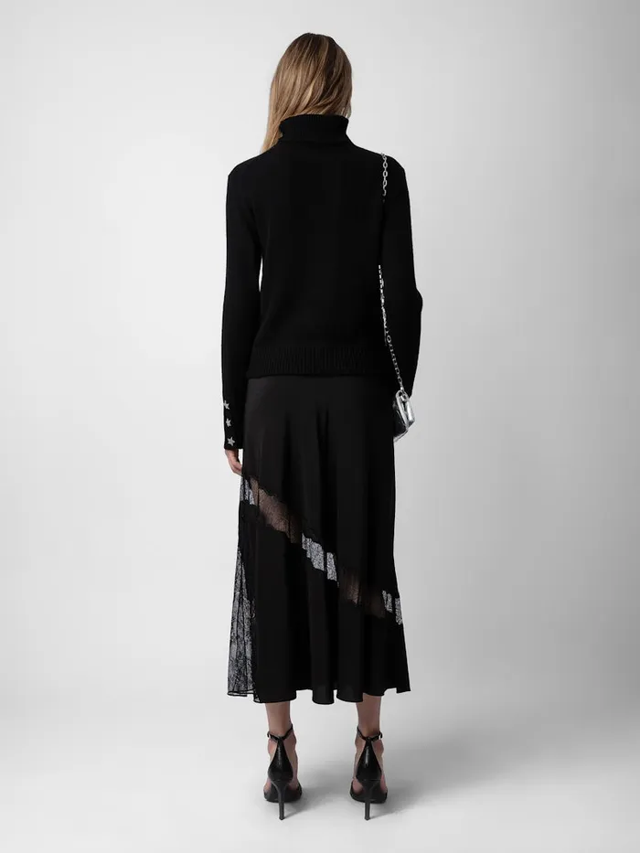 Women Zadig and Voltaire Dresses and Skirts Jaylal Silk Skirt Black