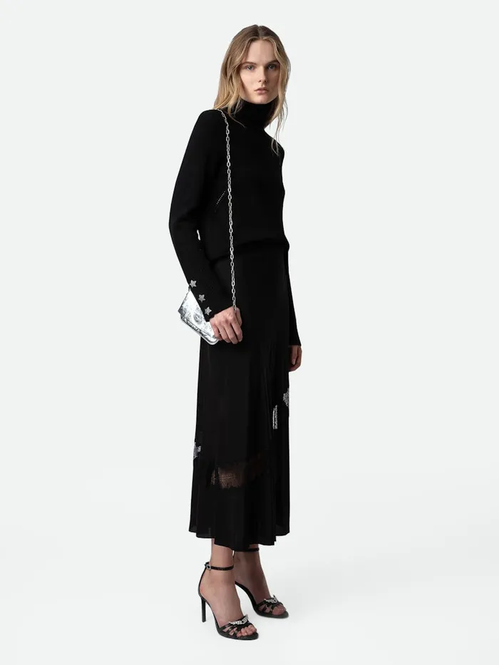 Women Zadig and Voltaire Dresses and Skirts Jaylal Silk Skirt Black