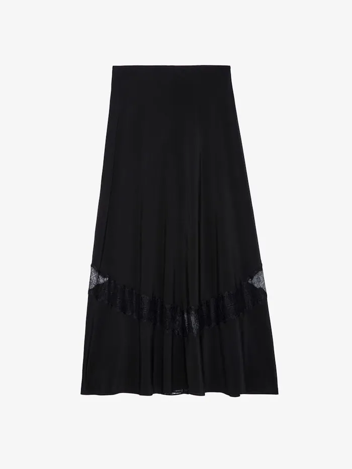 Women Zadig and Voltaire Dresses and Skirts Jaylal Silk Skirt Black