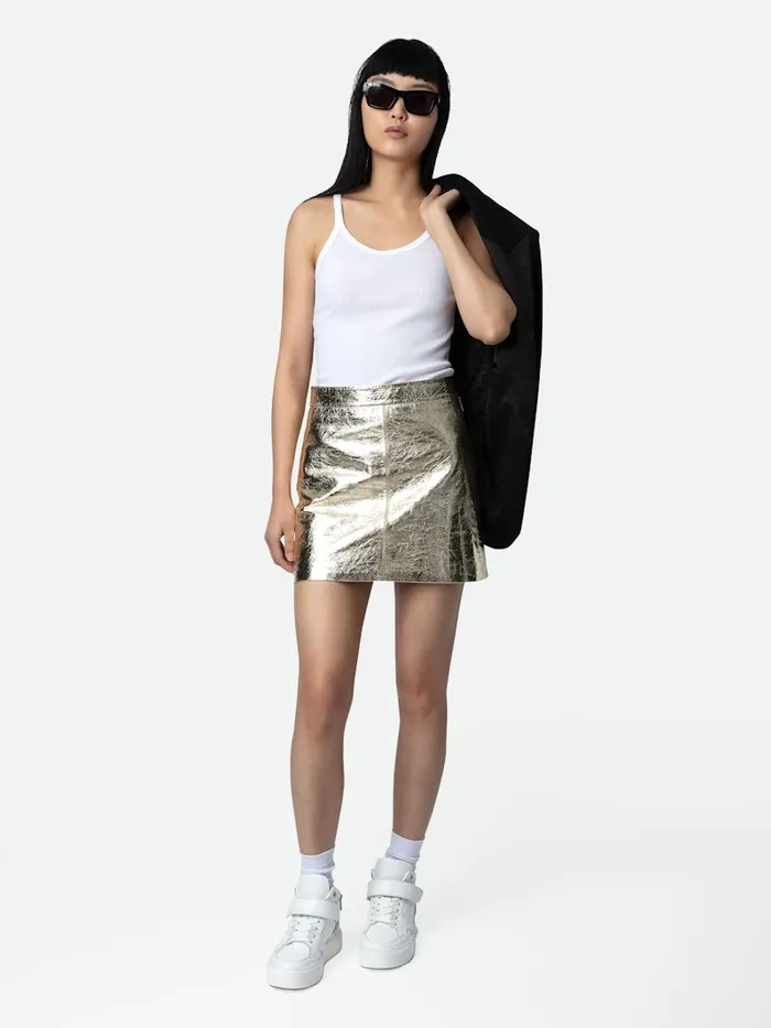 Women Zadig and Voltaire Dresses and Skirts Jinette Leather Skirt Shea