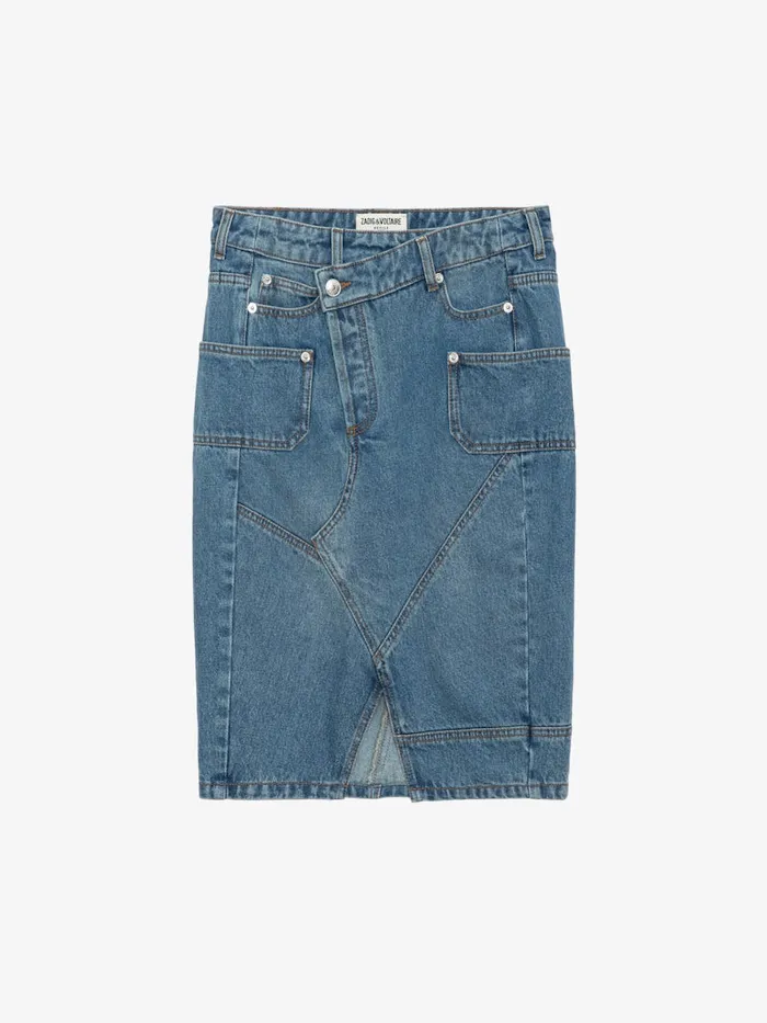 Women Zadig and Voltaire Dresses and Skirts Jinko Denim Skirt Light Blue