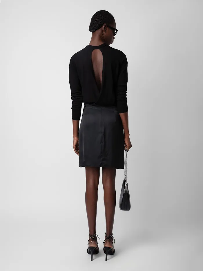 Women Zadig and Voltaire Dresses and Skirts Joji Satin Skirt Black