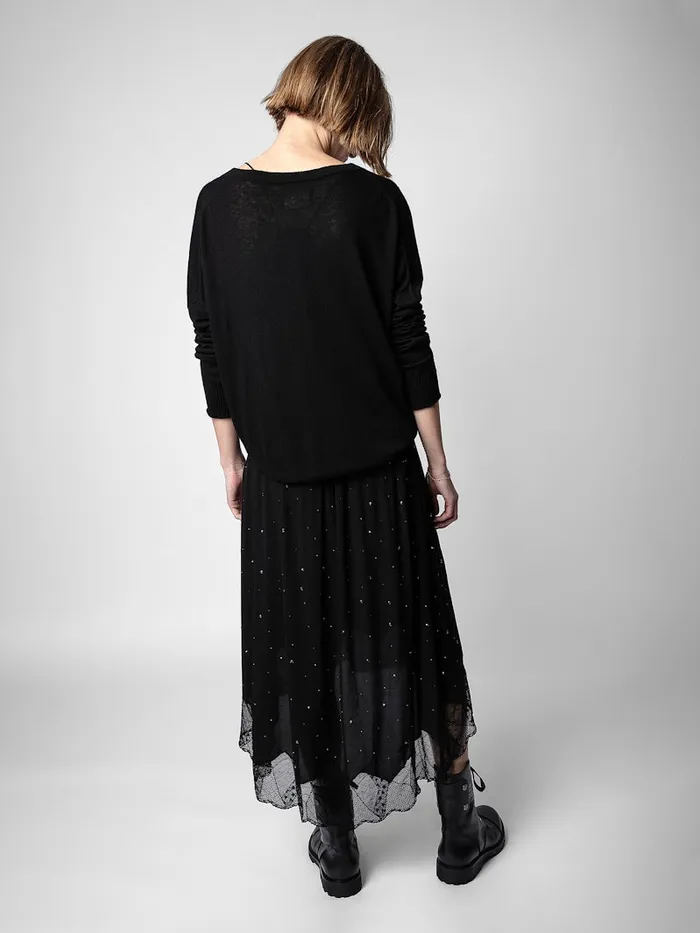 Women Zadig and Voltaire Dresses and Skirts Joslin Strass Skirt Black