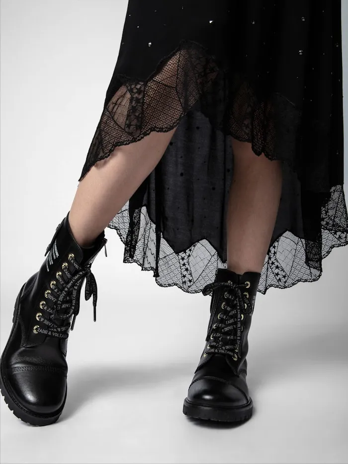 Women Zadig and Voltaire Dresses and Skirts Joslin Strass Skirt Black
