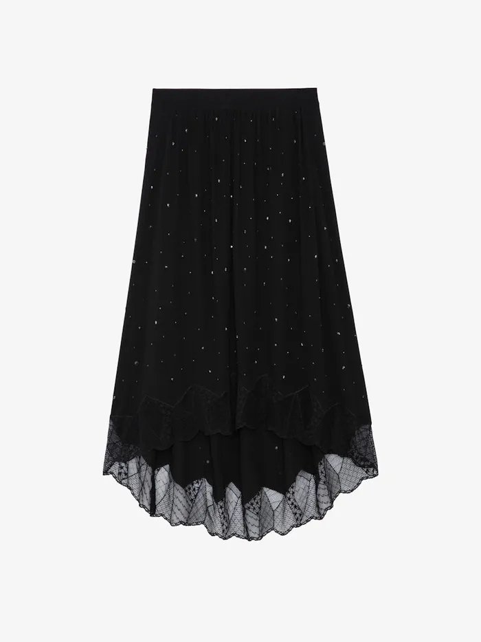Women Zadig and Voltaire Dresses and Skirts Joslin Strass Skirt Black