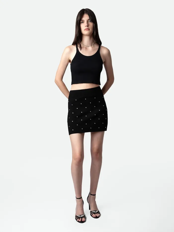 Women Zadig and Voltaire Dresses and Skirts Mitty Diamant Skirt Black