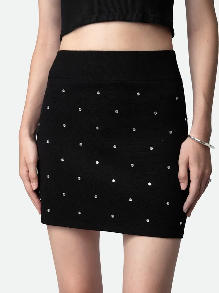 Women Zadig and Voltaire Dresses and Skirts Mitty Diamant Skirt Black