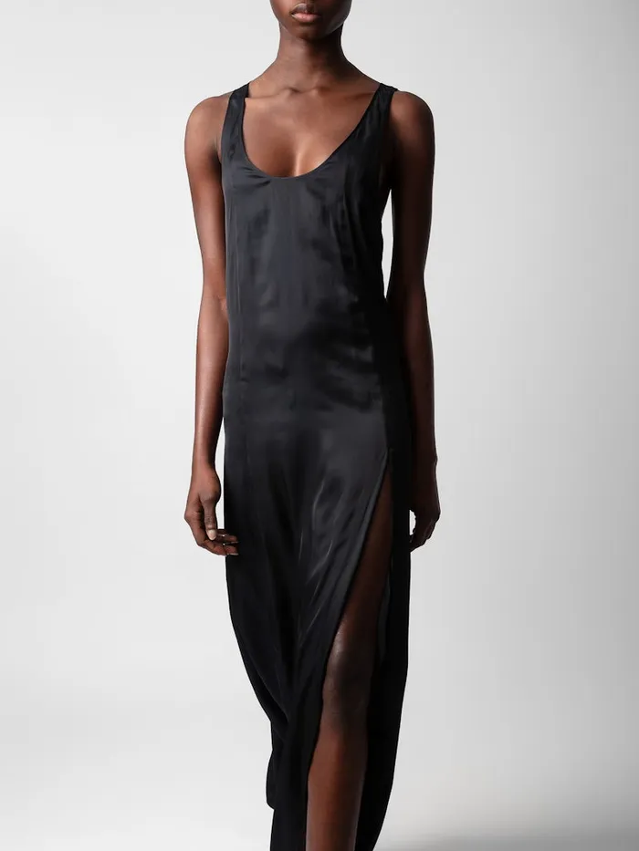 Women Zadig and Voltaire Dresses and Skirts Rarys Satin Dress Black
