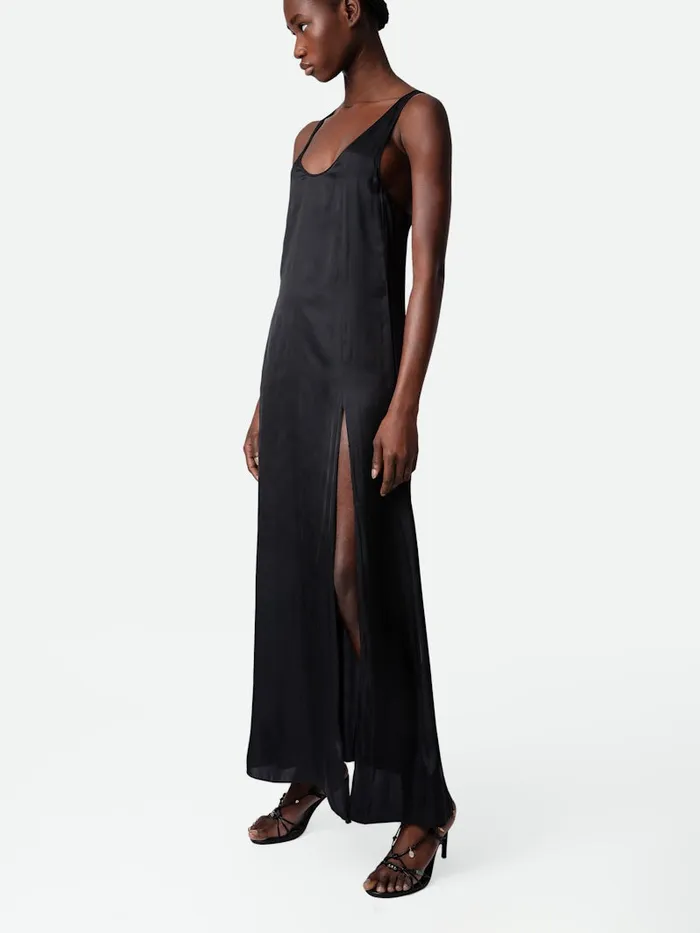 Women Zadig and Voltaire Dresses and Skirts Rarys Satin Dress Black