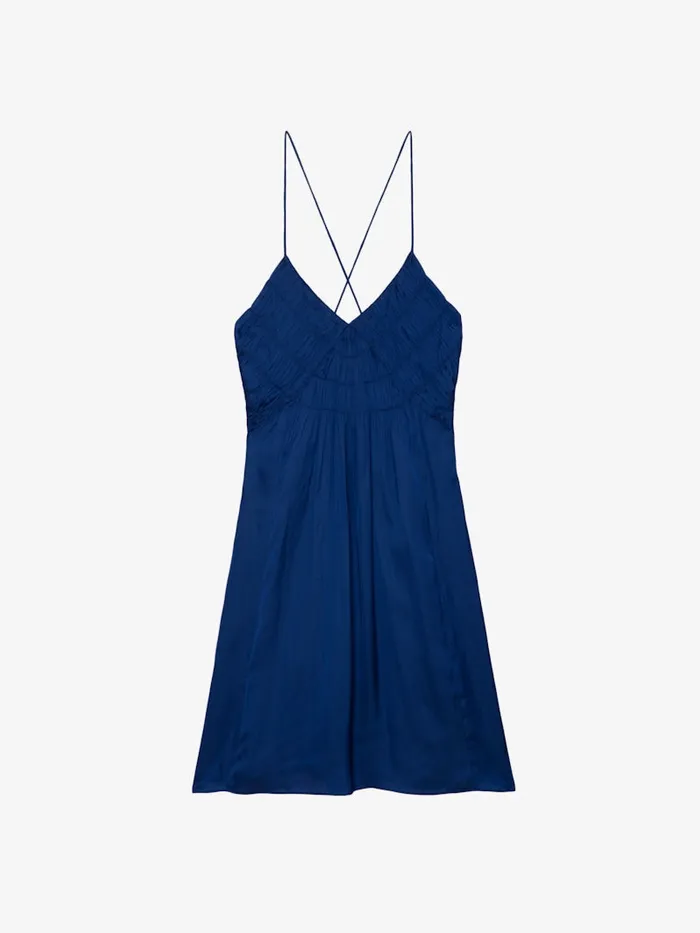 Women Zadig and Voltaire Dresses and Skirts Rayonna Satin Dress Deep Sea