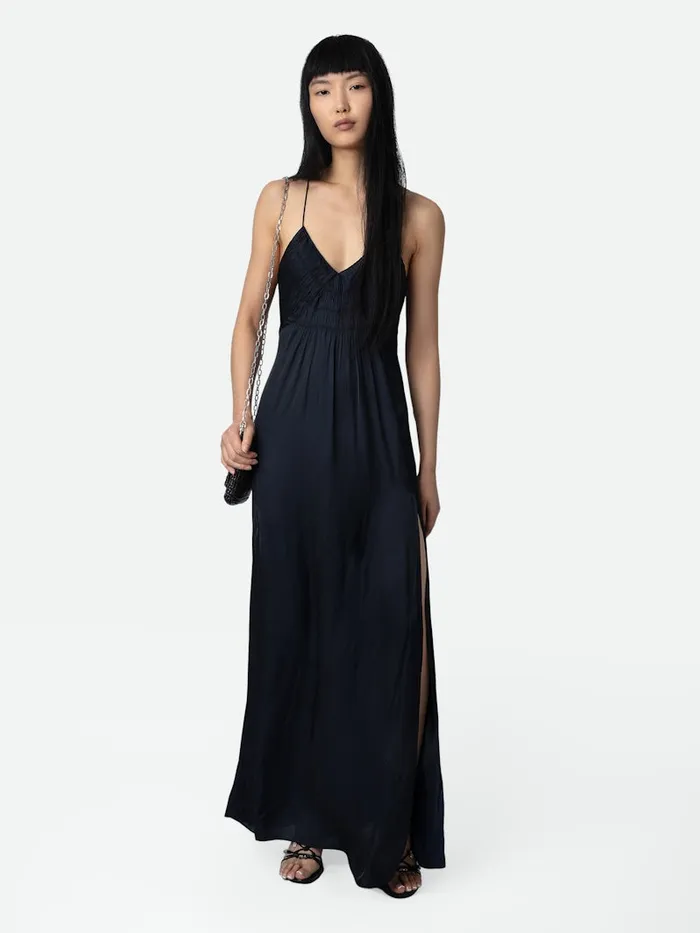 Women Zadig and Voltaire Dresses and Skirts Rayonne Satin Dress Encre
