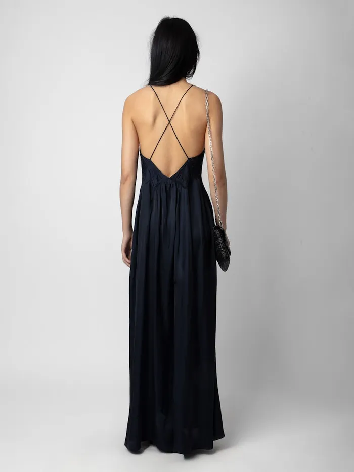 Women Zadig and Voltaire Dresses and Skirts Rayonne Satin Dress Encre