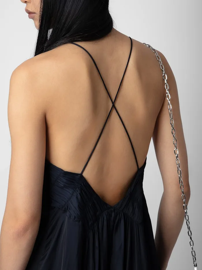Women Zadig and Voltaire Dresses and Skirts Rayonne Satin Dress Encre