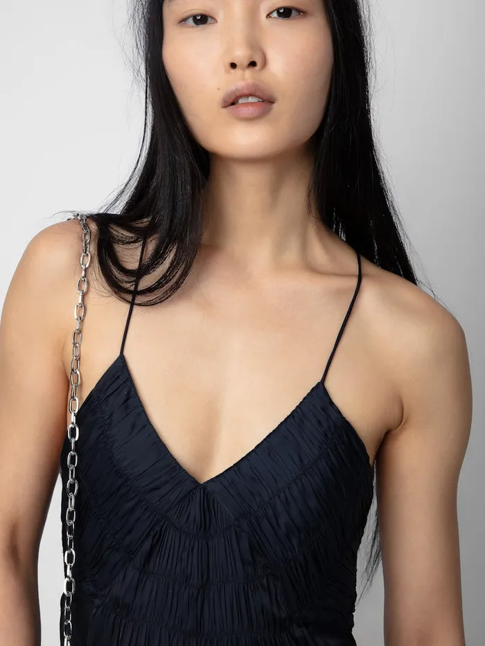 Women Zadig and Voltaire Dresses and Skirts Rayonne Satin Dress Encre