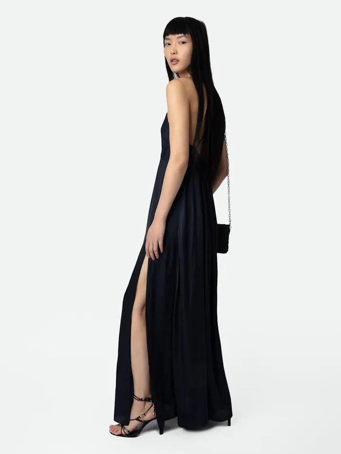 Women Zadig and Voltaire Dresses and Skirts Rayonne Satin Dress Encre
