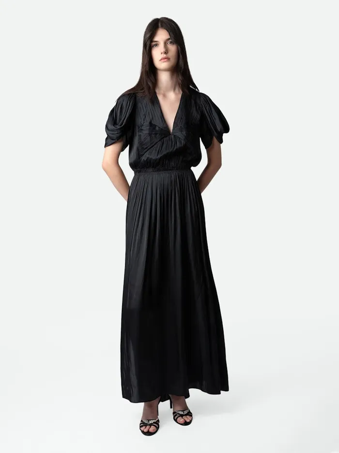 Women Zadig and Voltaire Dresses and Skirts Reina Satin Dress Black