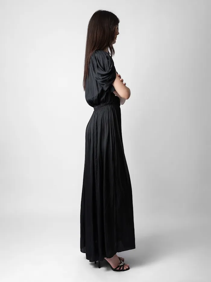 Women Zadig and Voltaire Dresses and Skirts Reina Satin Dress Black
