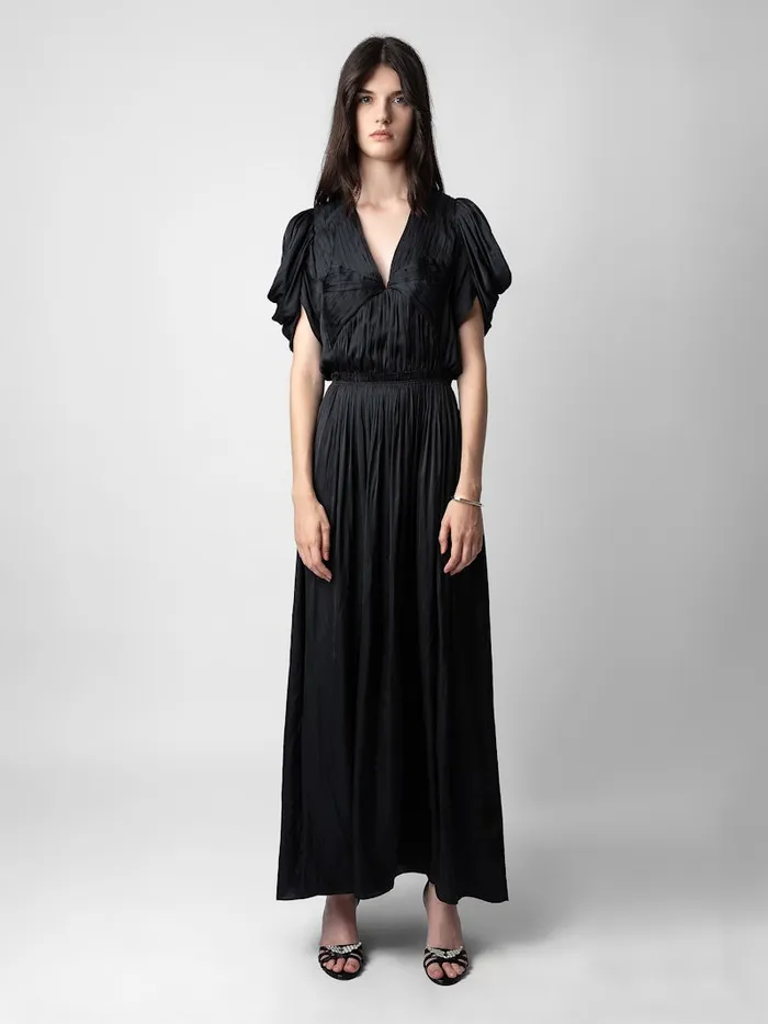 Women Zadig and Voltaire Dresses and Skirts Reina Satin Dress Black
