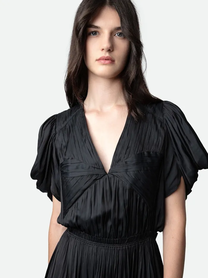 Women Zadig and Voltaire Dresses and Skirts Reina Satin Dress Black
