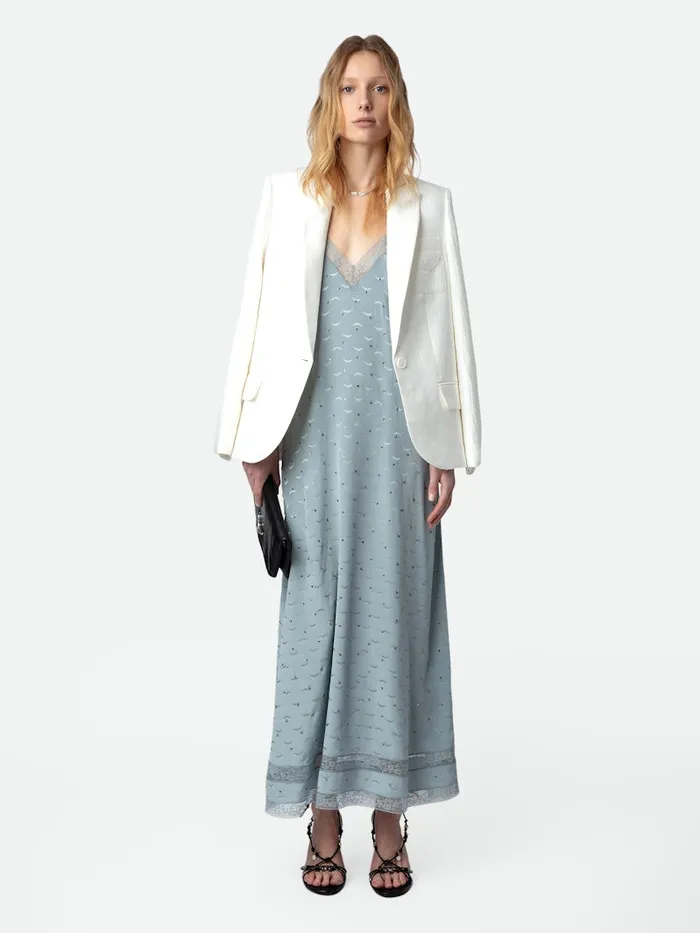 Women Zadig and Voltaire Dresses and Skirts Reman Silk Jacquard Dress Glacier