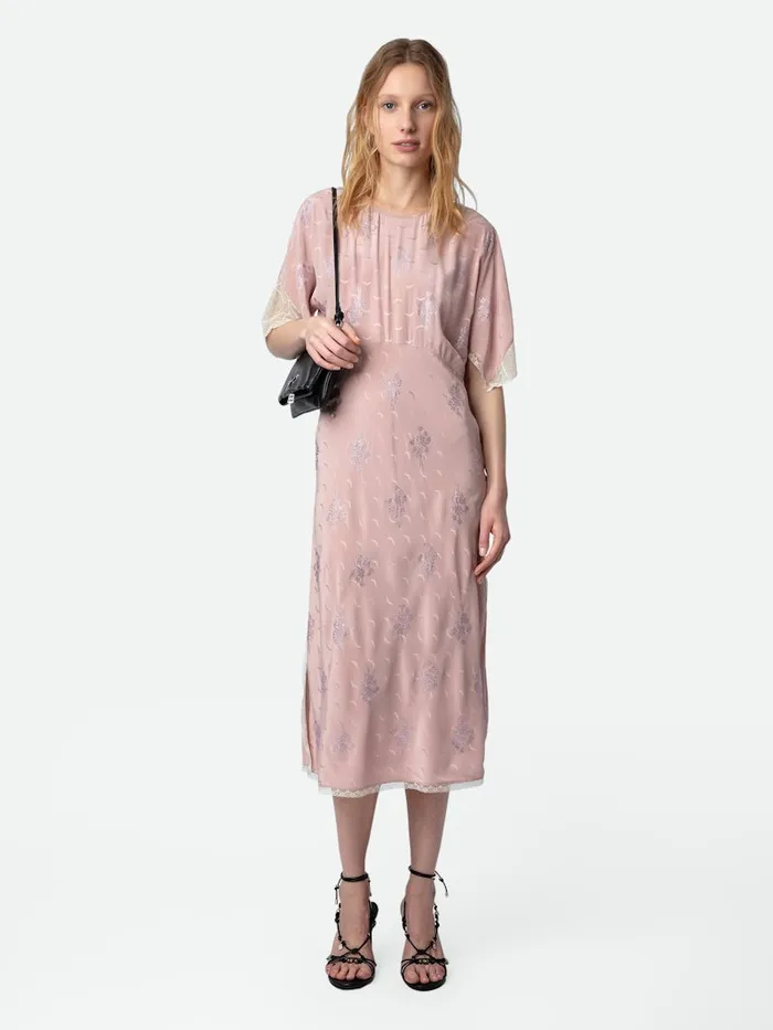 Women Zadig and Voltaire Dresses and Skirts Rey Silk Jacquard Dress Primrose
