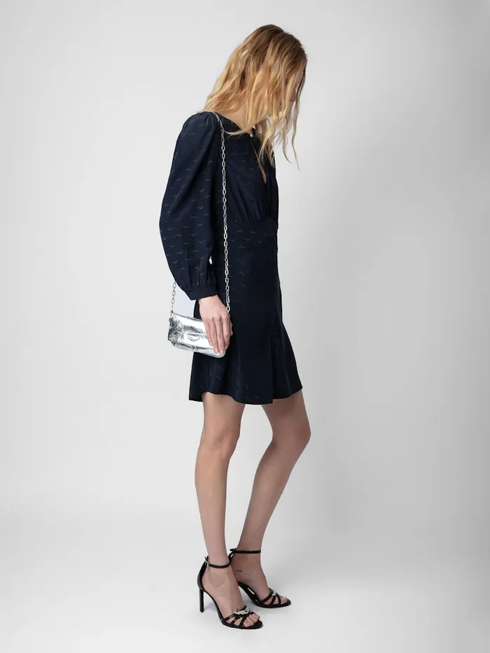 Women Zadig and Voltaire Dresses and Skirts Rhodri Silk Jacquard Dress Encre