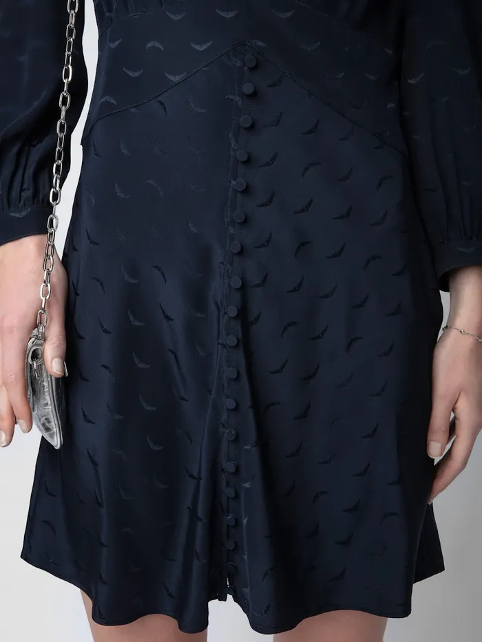 Women Zadig and Voltaire Dresses and Skirts Rhodri Silk Jacquard Dress Encre
