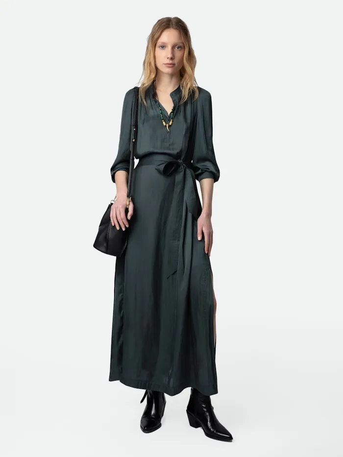 Women Zadig and Voltaire Dresses and Skirts Ritchil Satin Dress Nori