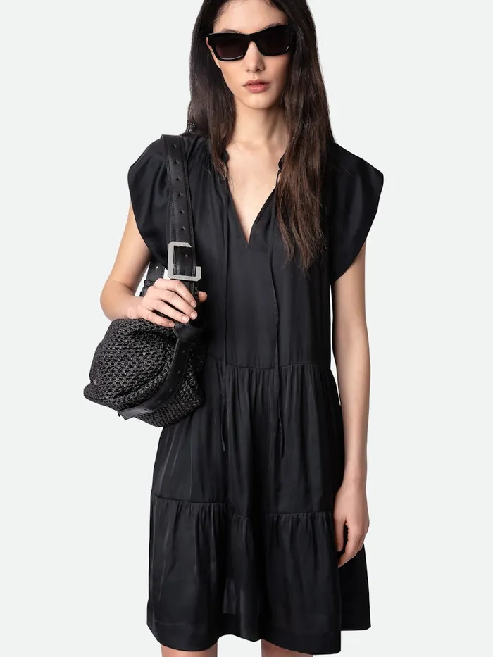 Women Zadig and Voltaire Dresses and Skirts Rito Satin Dress Black