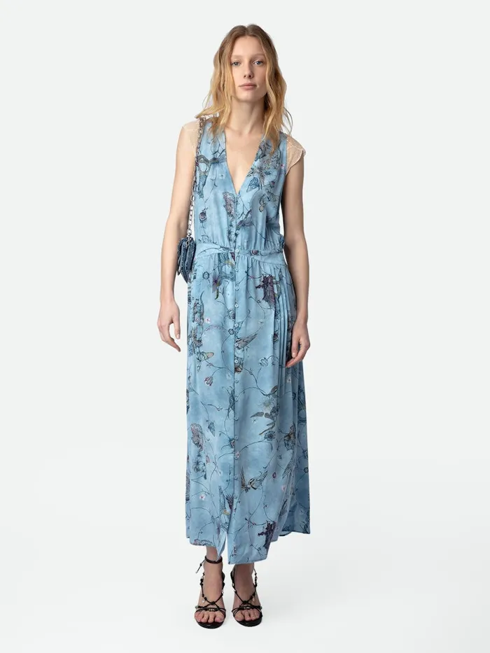 Women Zadig and Voltaire Dresses and Skirts Rolanys Silk Dress Glacier