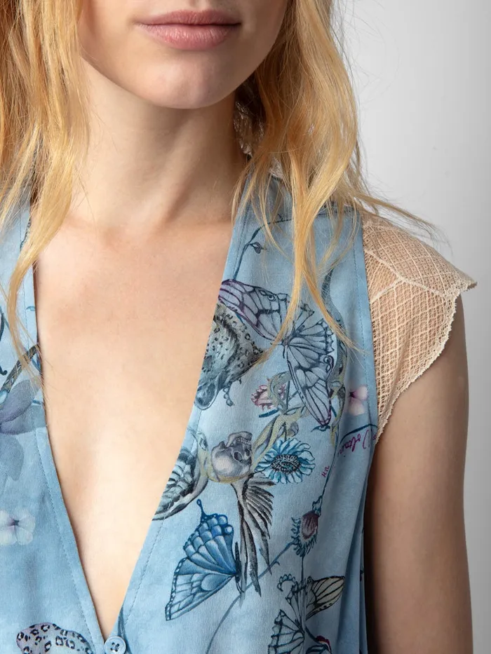 Women Zadig and Voltaire Dresses and Skirts Rolanys Silk Dress Glacier