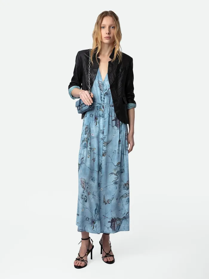 Women Zadig and Voltaire Dresses and Skirts Rolanys Silk Dress Glacier