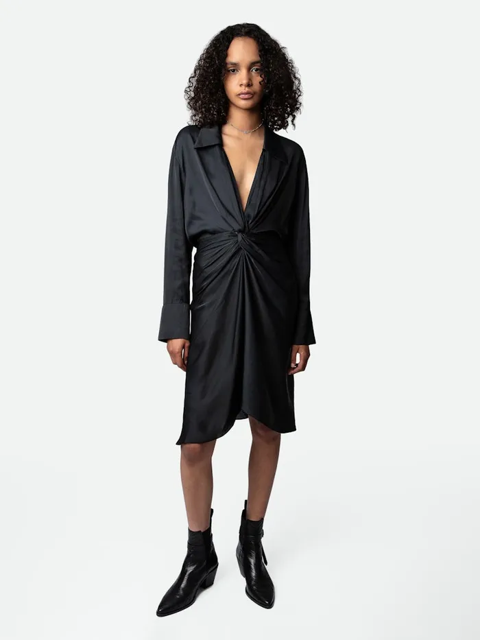 Women Zadig and Voltaire Dresses and Skirts Rozo Satin Dress Black