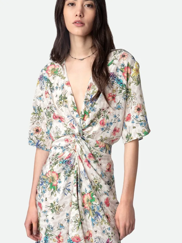 Women Zadig and Voltaire Dresses and Skirts Rozom Silk Dress Vanille