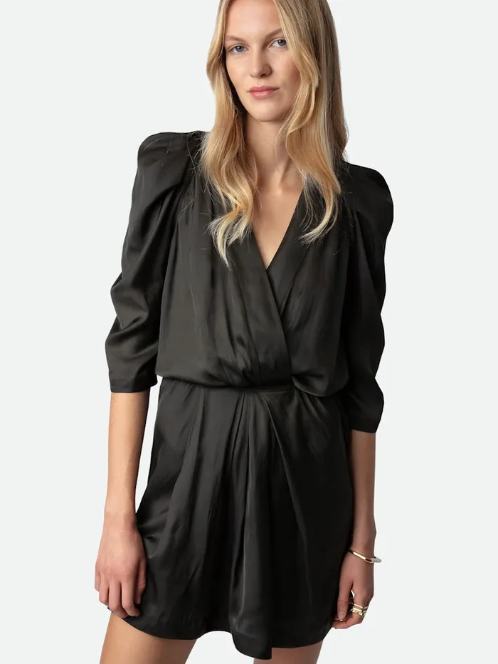 Women Zadig and Voltaire Dresses and Skirts Ruz Satin Dress Slate