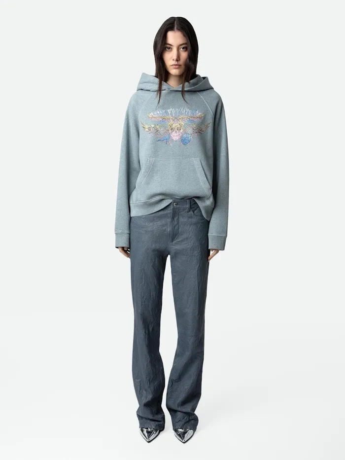 Women Zadig and Voltaire Embellishment Georgy Concert Diamant Hoodie Glacier