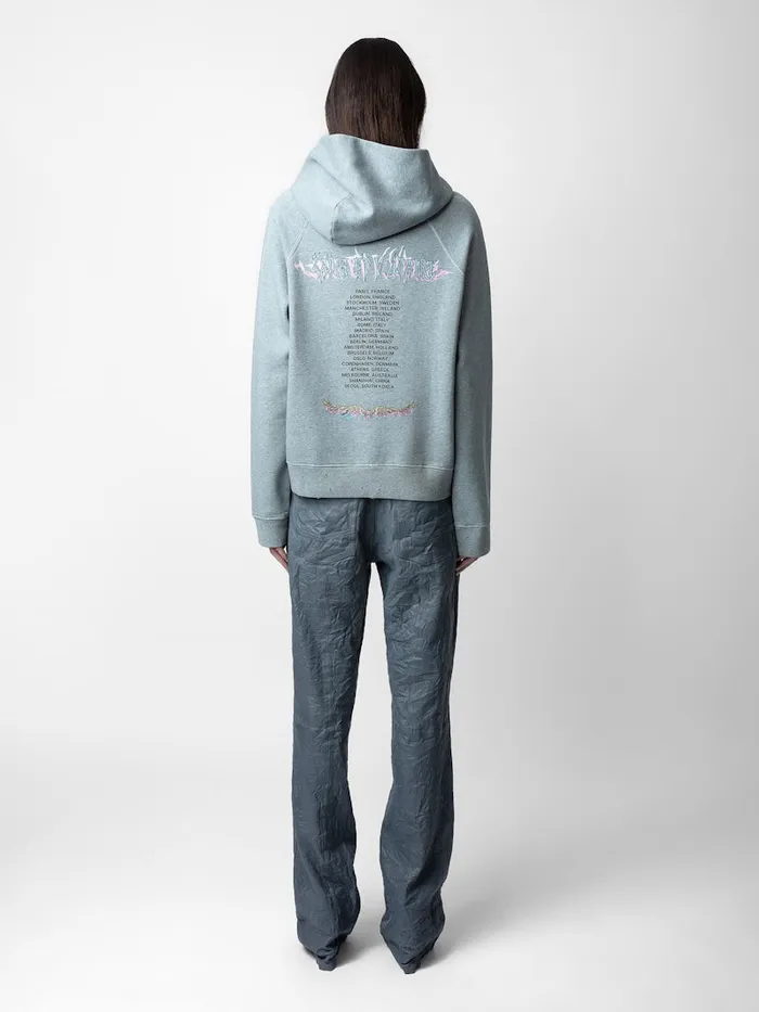 Women Zadig and Voltaire Embellishment Georgy Concert Diamant Hoodie Glacier