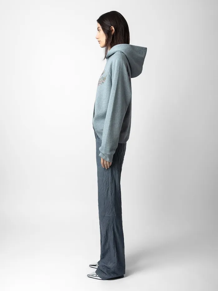 Women Zadig and Voltaire Embellishment Georgy Concert Diamant Hoodie Glacier