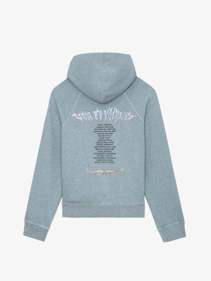 Women Zadig and Voltaire Embellishment Georgy Concert Diamant Hoodie Glacier