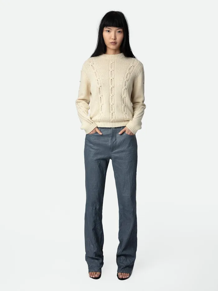 Women Zadig and Voltaire Embellishment Morley Sweater Vanille
