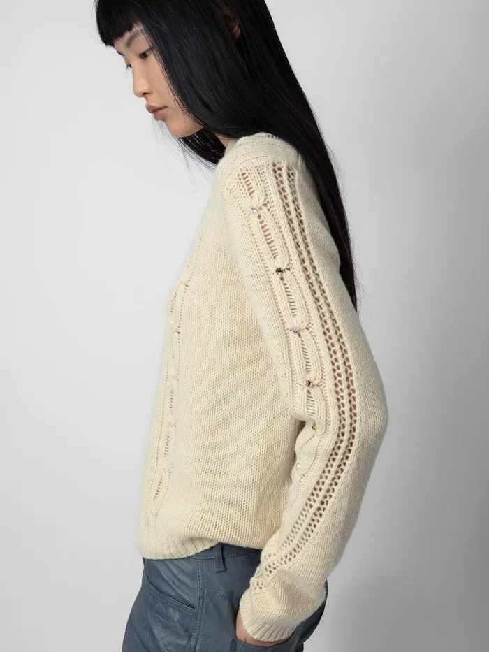 Women Zadig and Voltaire Embellishment Morley Sweater Vanille