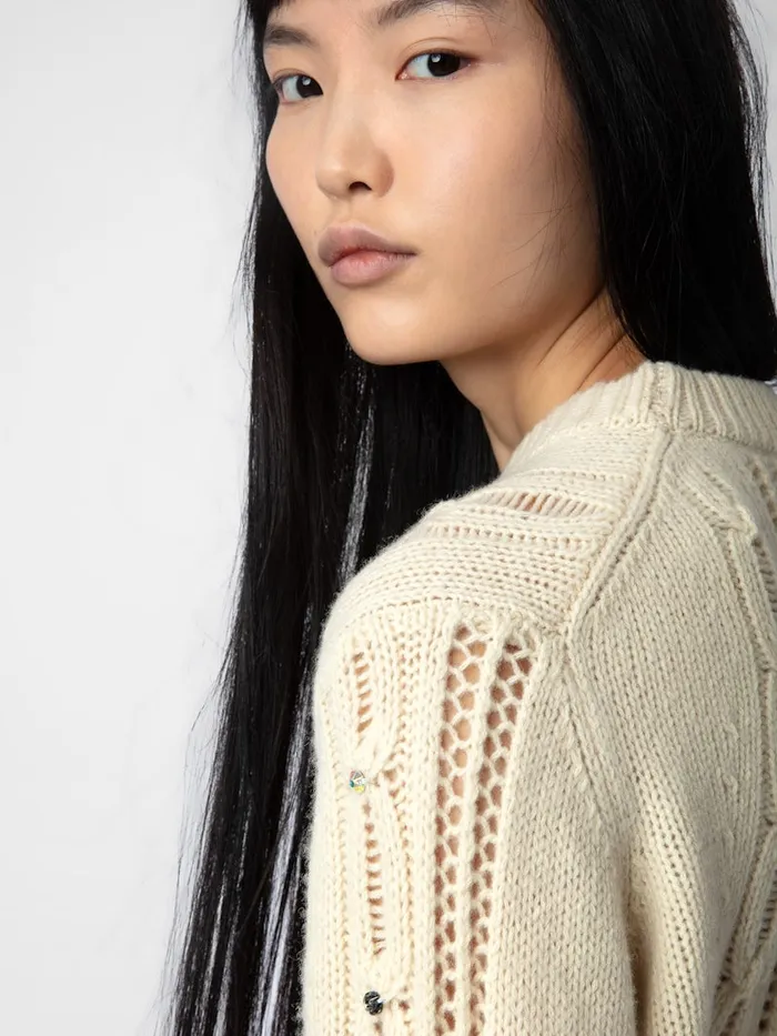 Women Zadig and Voltaire Embellishment Morley Sweater Vanille