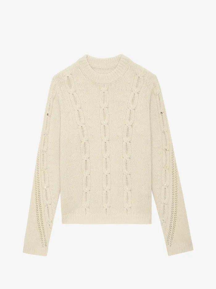 Women Zadig and Voltaire Embellishment Morley Sweater Vanille